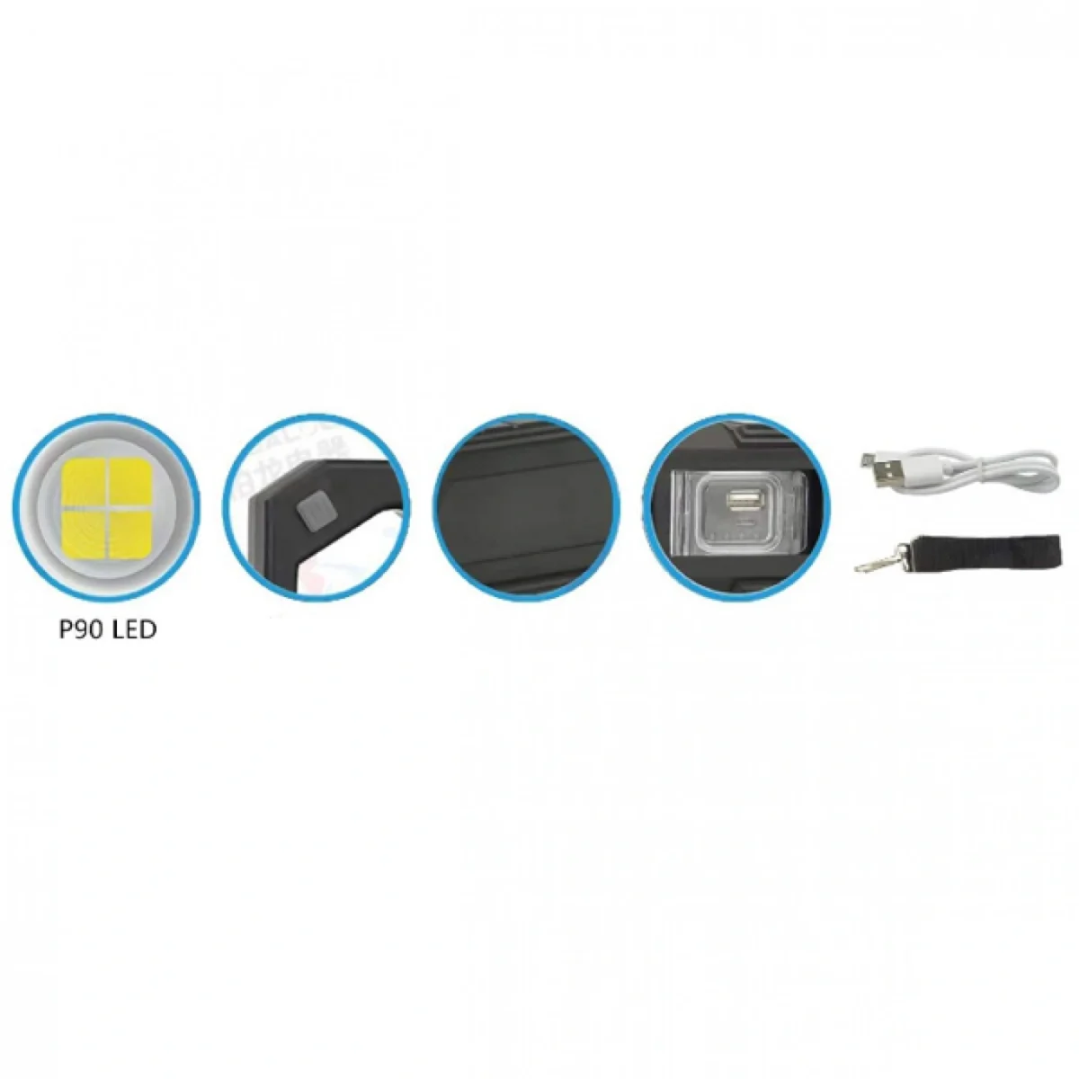 Επαναφορτιζόμενος Φακός LED 150W & Powerbank με Λαβή και Τρίποδο CB-T300