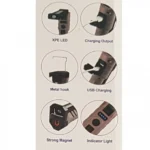 Αναδιπλούμενο Επαναφορτιζόμενο Φωτιστικό Εργασίας 500Lm 180ᵒ με Μαγνήτη & Γάντζο