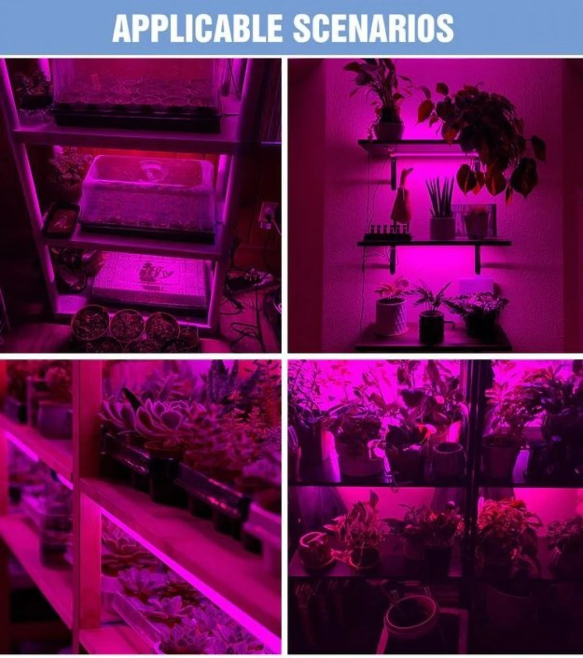 Αυτοκόλλητη Ταινία LED 3m USB Ανάπτυξης & Καλλιέργειας Φυτών Full Spectrum - Φωτιστικό Θερμοκηπίου Εσωτερικού Χώρου - Plant Grow Light Strip