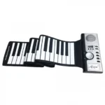 Ευλύγιστο Φορητό Roll-Up Midi Πιάνο Αρμόνιο Keyboard Αφής 61 Πλήκτρων που Τυλίγεται, με Ενσωματωμένο Ηχείο, 128 Ήχους & 128 Ρυθμούς