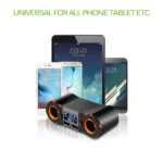 Splitter Αναπτήρα με Dual 2x Φορτιστή USB, Βολτόμετρο & Θερμόμετρο Αυτοκινήτου