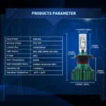 LED Φώτα Αυτοκινήτου NovSight N8 H4 6500K 16000LM (2x8000) 60W (2x30W) CAN BUS