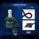 LED Φώτα Αυτοκινήτου NovSight N8 H4 6500K 16000LM (2x8000) 60W (2x30W) CAN BUS