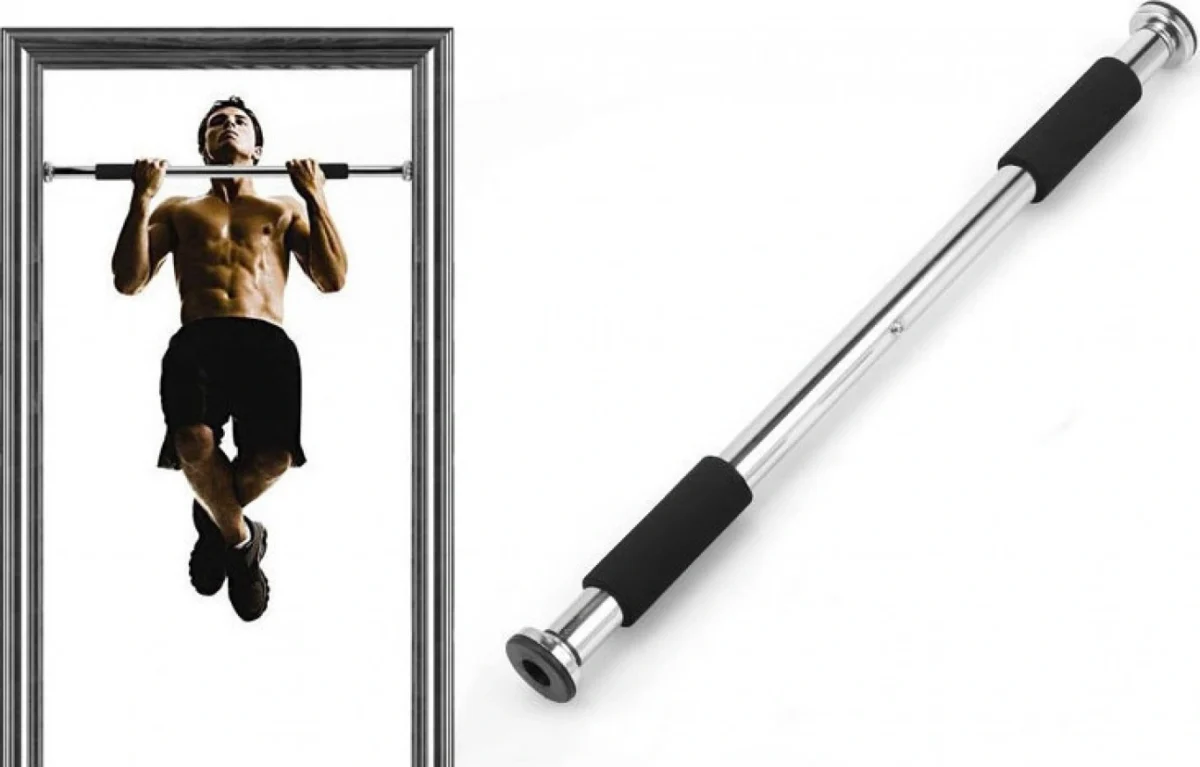 Μονόζυγο Πόρτας Τηλεσκοπική Μπάρα Γυμναστικής Chrome 62-100cm