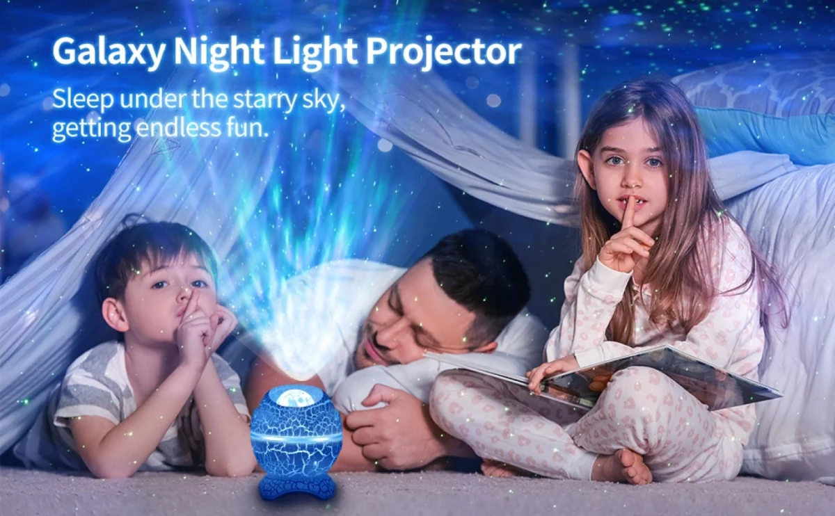 Galaxy Nightlight Projector LED Laser Αυγό Δεινόσαυρου με Ηχείο Bluetooth - Προτζέκτορας Αστεριών USB