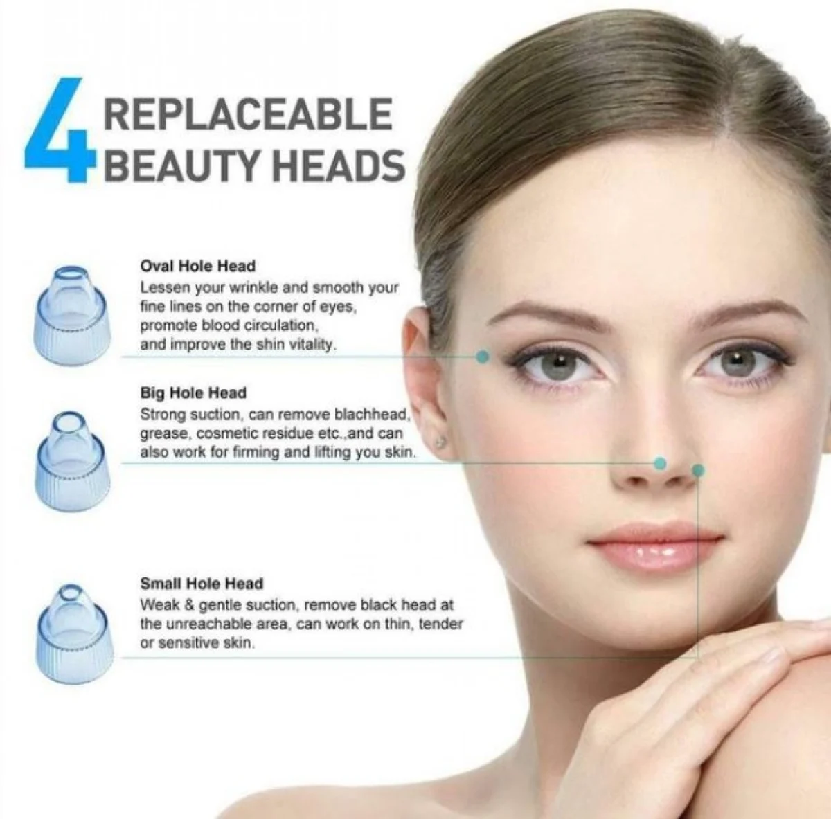 Επαναφορτιζόμενη Συσκευή Καθαρισμού Προσώπου για Πόρους & Μαύρα Στίγματα - Electric Blackhead Remover