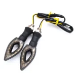 Τριγωνικά Φλας Μηχανής Φιμέ 12 LED Πορτοκαλί Universal Smoke - Σετ 2τμχ