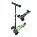 Πρωτοποριακό Σπαστό Πατίνι με 3 Τροχούς & Φρένο Glider Scooter Graffiti 723