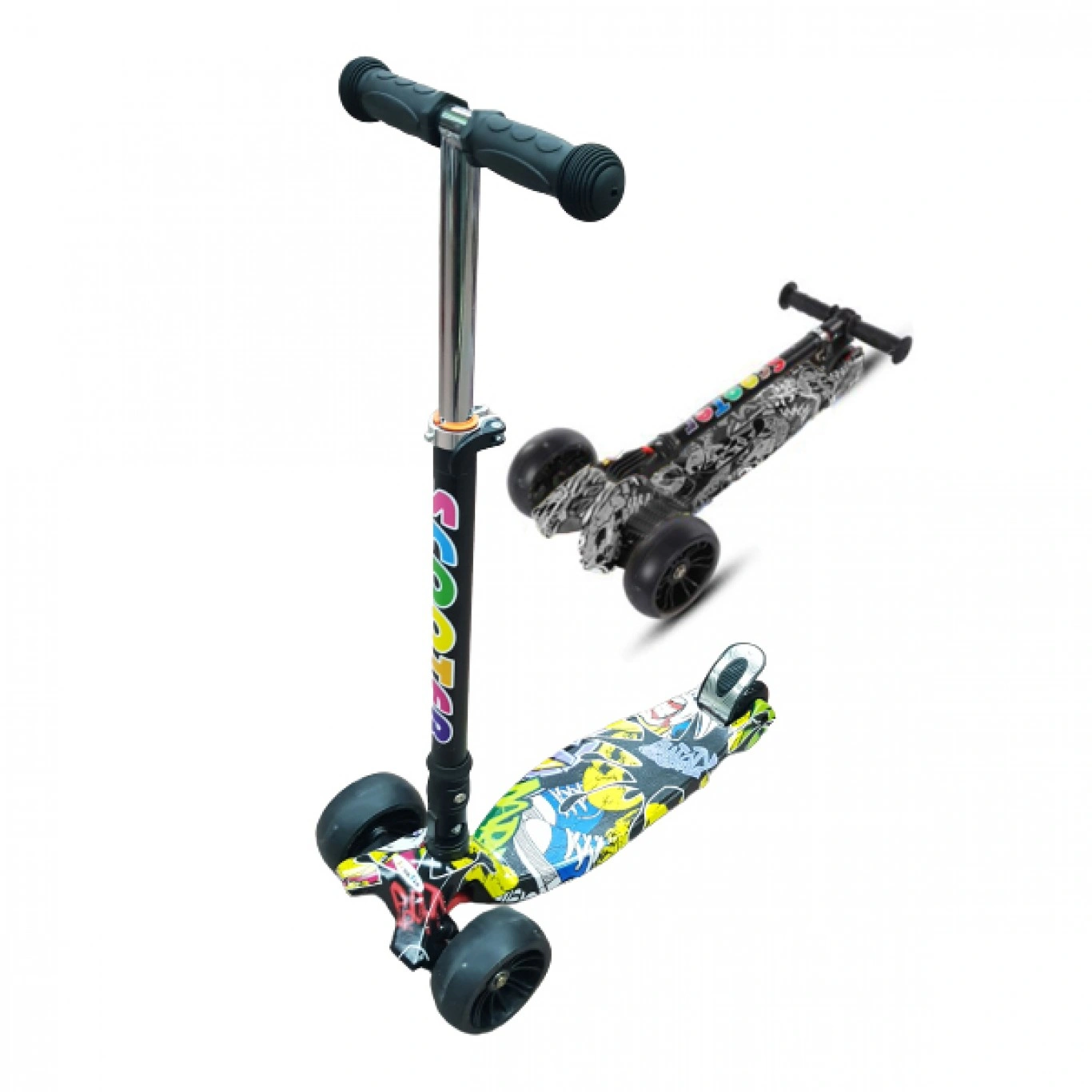 Πρωτοποριακό Σπαστό Πατίνι με 3 Τροχούς & Φρένο Glider Scooter Graffiti 723 Πρωτοποριακό Σπαστό Πατίνι με 3 Τροχούς & Φρένο Glider Scooter Graffiti 723