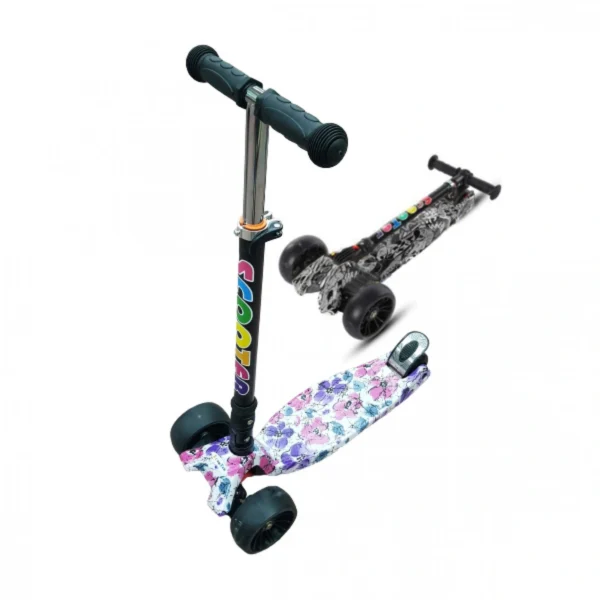 Πρωτοποριακό Σπαστό Πατίνι με 3 Τροχούς & Φρένο Glider Scooter Graffiti 724