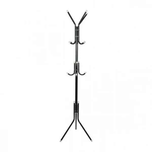 Μεταλλικός Καλόγερος με 12 Γάντζους και 3 Πόδια 170cm Μαύρο