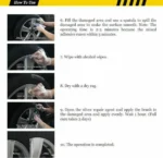 LocBondso Κιτ Επισκευής Ζάντας Αλουμινίου Ασημί – DIY Alloy Wheel Repair Kit