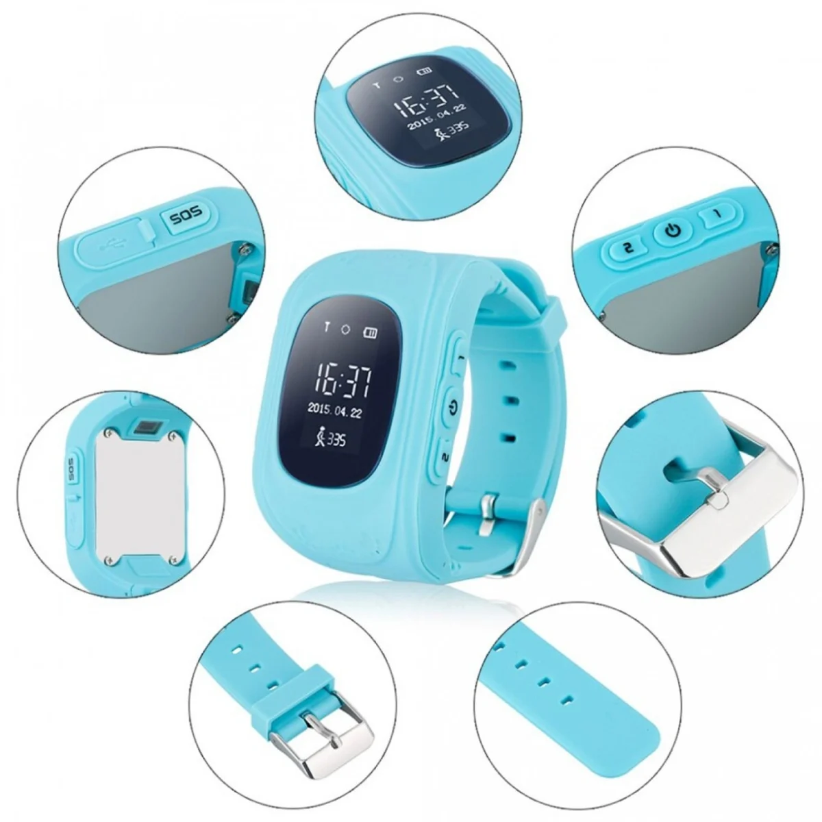 Παιδικό Ρολόι με Ενσωματωμένο Σύστημα Εντοπισμού GPS & Κουμπί Κλήσης SOS Γαλάζιο