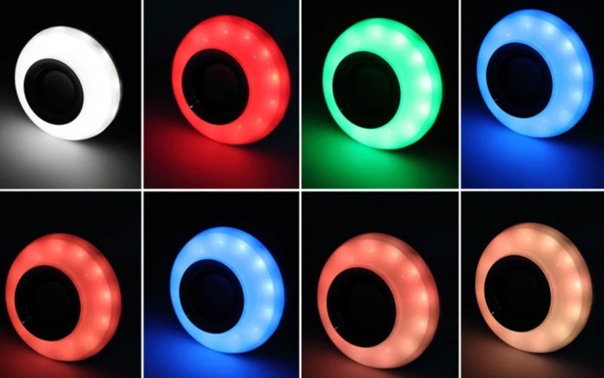 Λάμπα LED RGB & Ηχείο Bluetooth Multimedia Speaker που Αλλάζει Χρώματα & Παίζει Μουσική Λευκό OEM