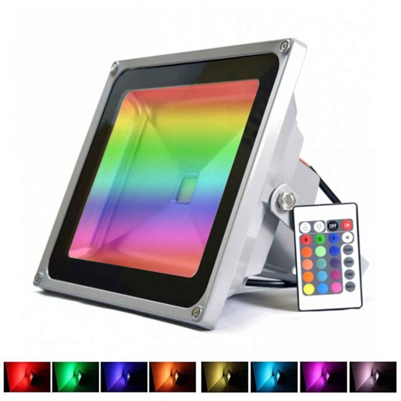 RGB LED Προβολέας 20W Αδιάβροχος με Τηλεχειρισμό & Εναλλασσόμενο Πολύχρωμο Φωτισμό RGB LED Προβολέας 20W Αδιάβροχος με Τηλεχειρισμό & Εναλλασσόμενο Πολύχρωμο Φωτισμό