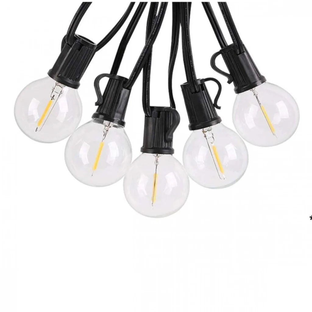 Αδιάβροχη Γιρλάντα με 30 Διακοσμητικές Λάμπες LED G40 15μ Ιδανικές για Χριστουγεννιάτικα Φωτάκια - Led Garland 30x Bulbs Outdoor Christmas Lights
