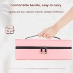 Vlogging Βαλιτσάκι Μακιγιάζ με Φωτισμό Ring LED Light, Καθρέφτη, Βάση Κινητού USB - PULUZ Cosmetic Storage Box Ροζ