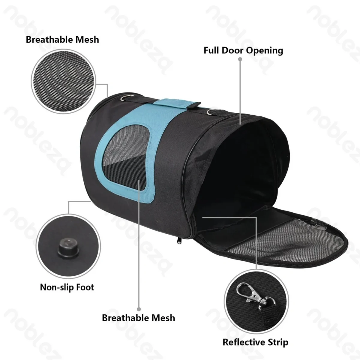 Τσάντα Μεταφοράς Κατοικιδίων Σκύλου - Γάτας Nobleza Γαλάζιο 40x23x24cm Γαλάζιο