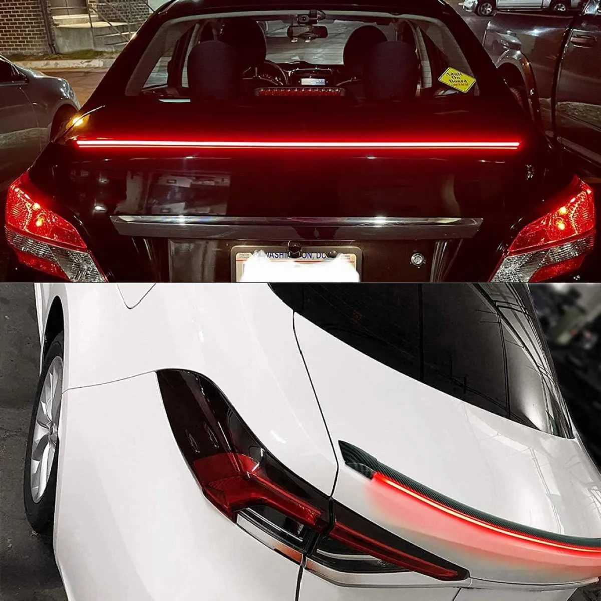 Αεροτομή Spoiler Carbon με φωτισμό Led 1.2m