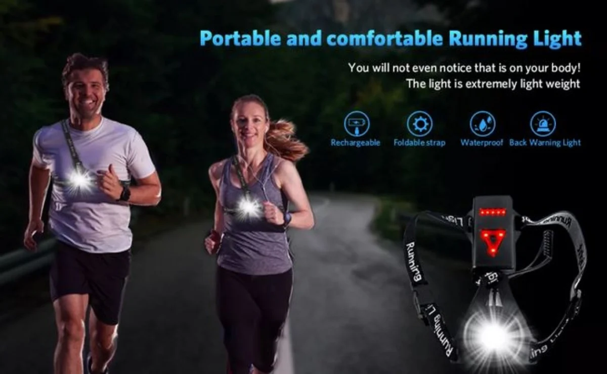 Επαναφορτιζόμενος Φακός Στήθους για Τρέξιμο 250Lm CREE XRE Q5