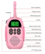 Σετ Παιδικοί Ασύρματοι Πομποδέκτες 2 τεμ – Eνδοεπικοινωνία Walkie Talkie Χρώματος Μπλε- Ροζ Children Intercom – BY-09