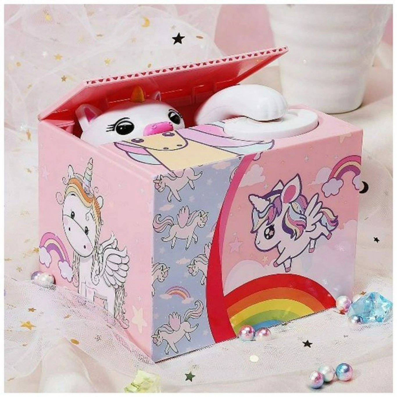 Παιδικός Κουμπαράς Πονηρός Μονόκερος με Διασκεδαστικό Ήχο Παιδικός Κουμπαράς Πονηρός Μονόκερος με Διασκεδαστικό Ήχο