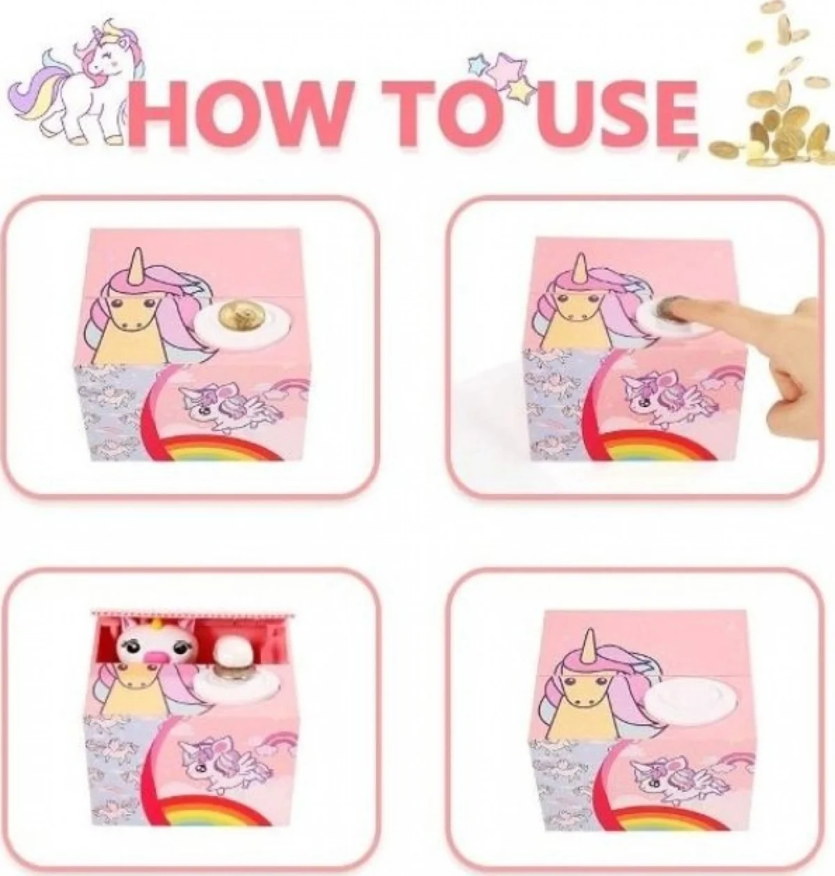 Παιδικός Κουμπαράς Πονηρός Μονόκερος με Διασκεδαστικό Ήχο