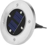 Hoppline Σετ Ηλιακά Χωνευτά Αυτόνομα Φώτα LED Ψυχρού Φωτισμού Κήπου - Χώματος 4 τμχ με Φωτοκύτταρο