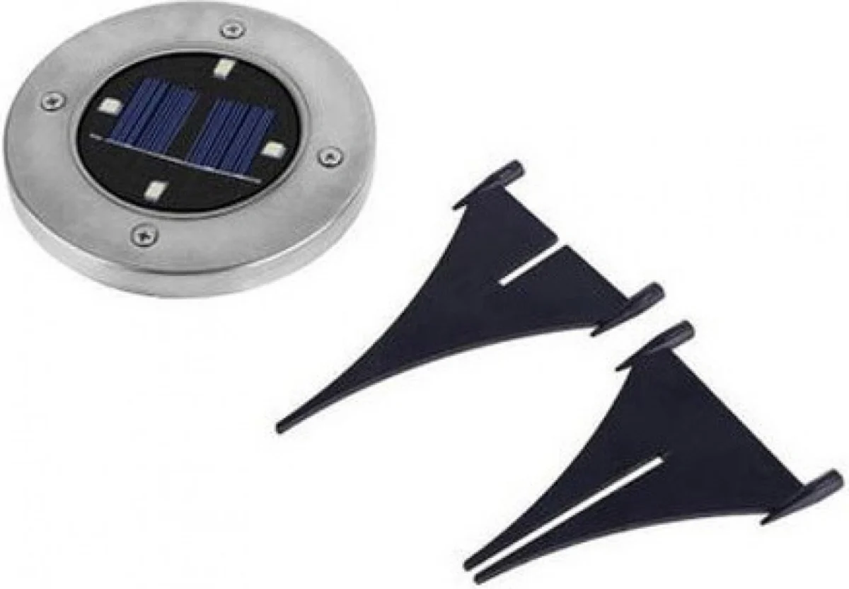 Hoppline Σετ Ηλιακά Χωνευτά Αυτόνομα Φώτα LED Ψυχρού Φωτισμού Κήπου - Χώματος 4 τμχ με Φωτοκύτταρο