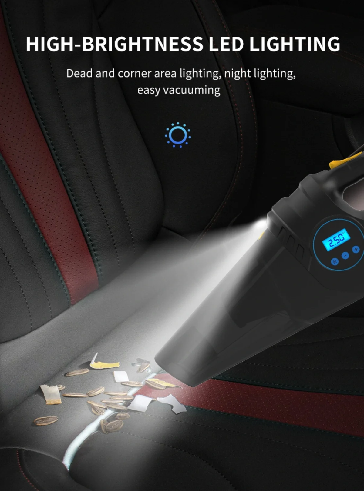 Πολυλειτουργικό Ηλεκτρικό Σκουπάκι - Κομπρεσέρ Αυτοκινήτου CaRsun C1859-1