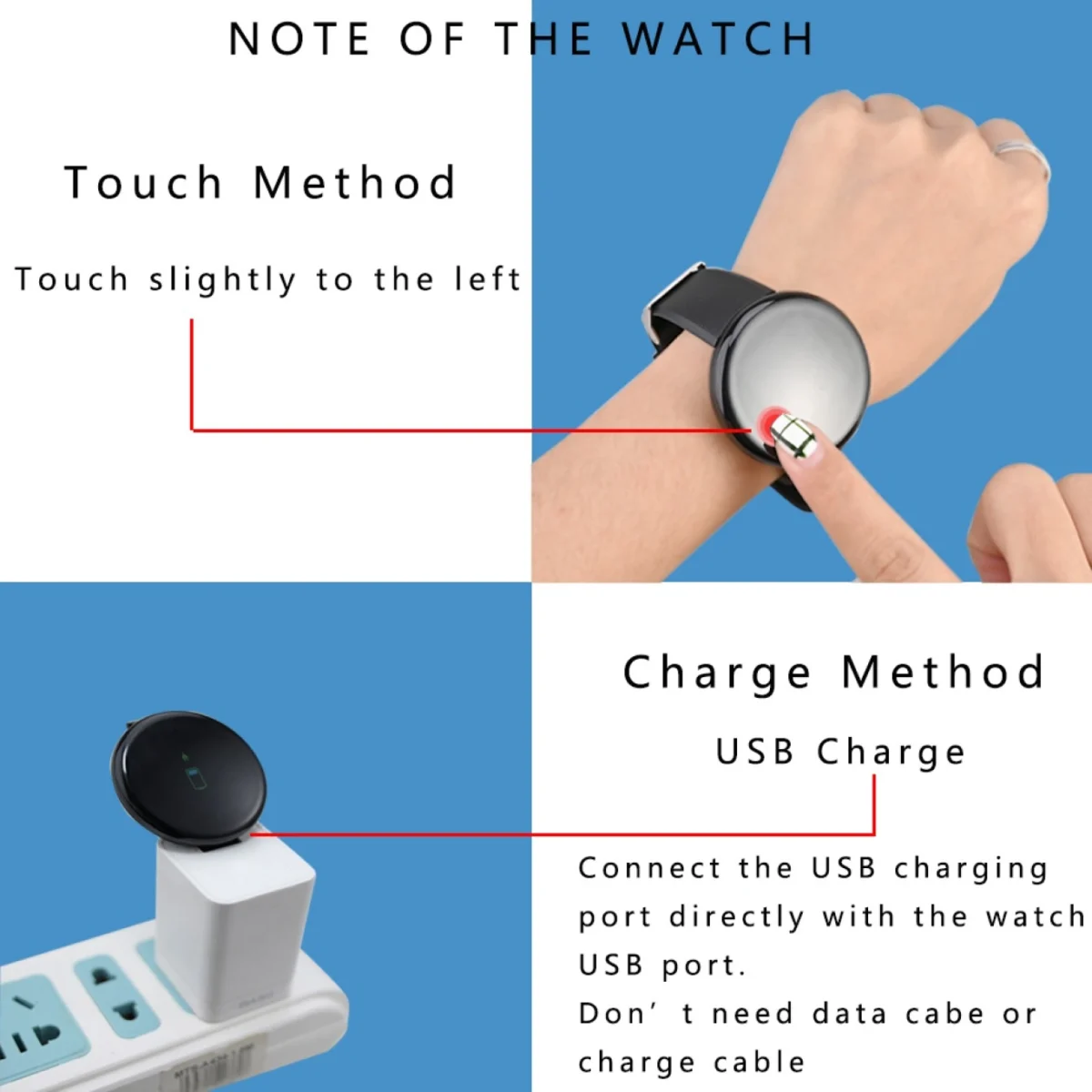 Αδιάβροχο IP67 Smartwatch Ρολόι D18 44mm Activity Tracker Smart Watch