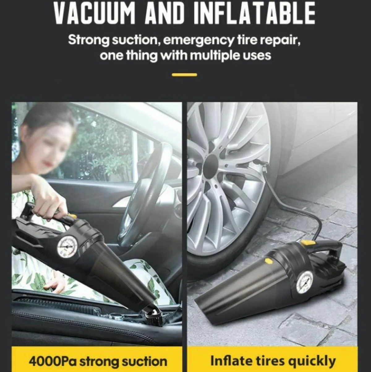 Πολυλειτουργικό Ηλεκτρικό Σκουπάκι - Κομπρεσέρ Αυτοκινήτου CaRsun C1859-1