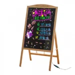 Διαφημιστικός Ξύλινος Φωτιζόμενος Πίνακας LED με Εναλλασσόμενα Χρώματα 110x53εκ