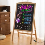 Διαφημιστικός Ξύλινος Φωτιζόμενος Πίνακας LED με Εναλλασσόμενα Χρώματα 110x53εκ