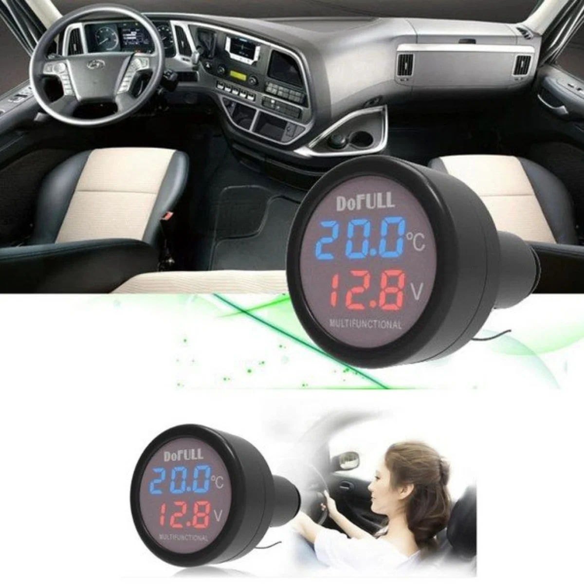 Διαγνωστικό Βλαβών & Μετρητής OBD II με Οθόνη HUD Πολλαπλών Ενδείξεων Αυτοκινήτου - Θερμόμετρο, Βολτόμετρο, Ταχύμετρο - ANDOWL