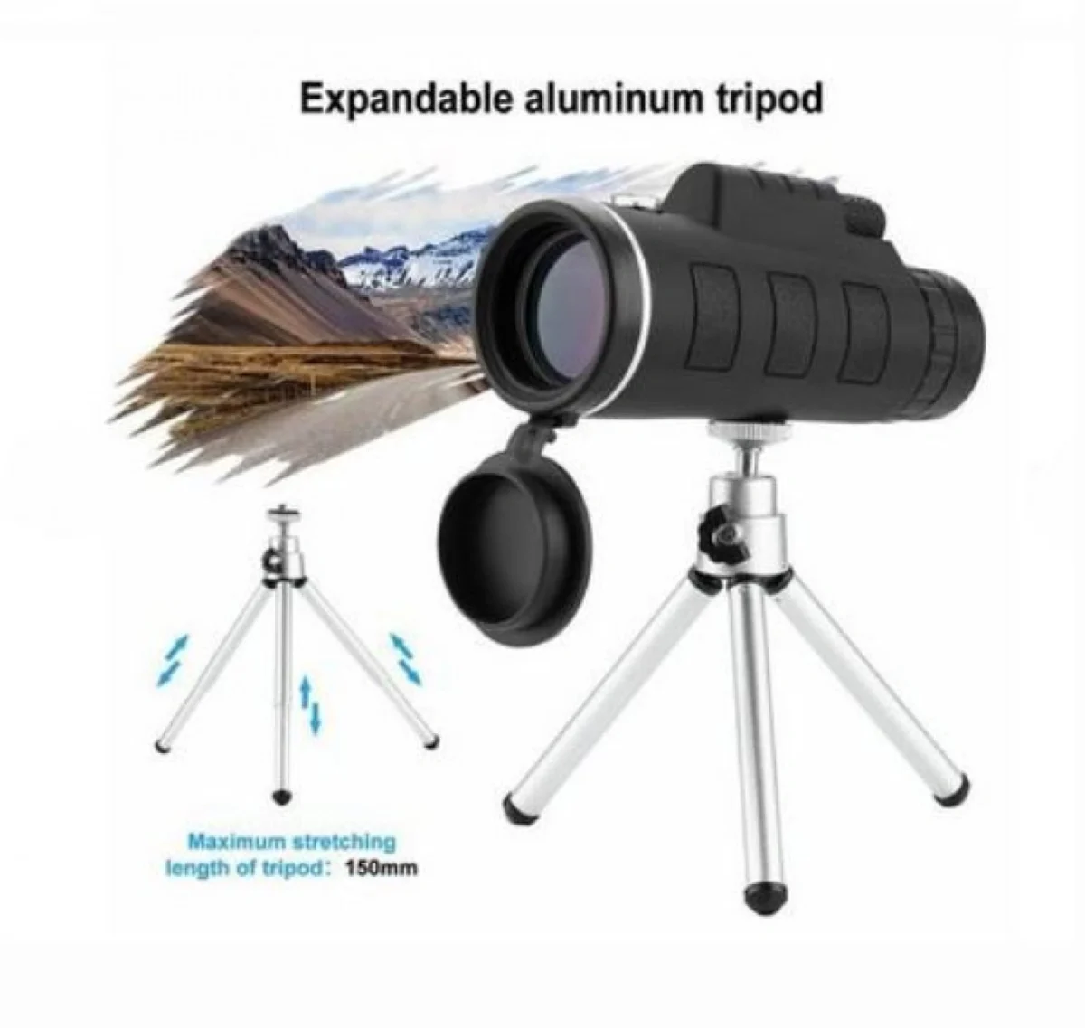 Compact Μονόκυαλο Near Focus 40x60 WeatherProof με Τρίποδο και Βάση για Κινητό OEM