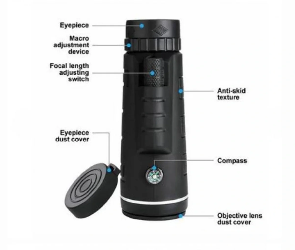 Compact Μονόκυαλο Near Focus 40x60 WeatherProof με Τρίποδο και Βάση για Κινητό OEM