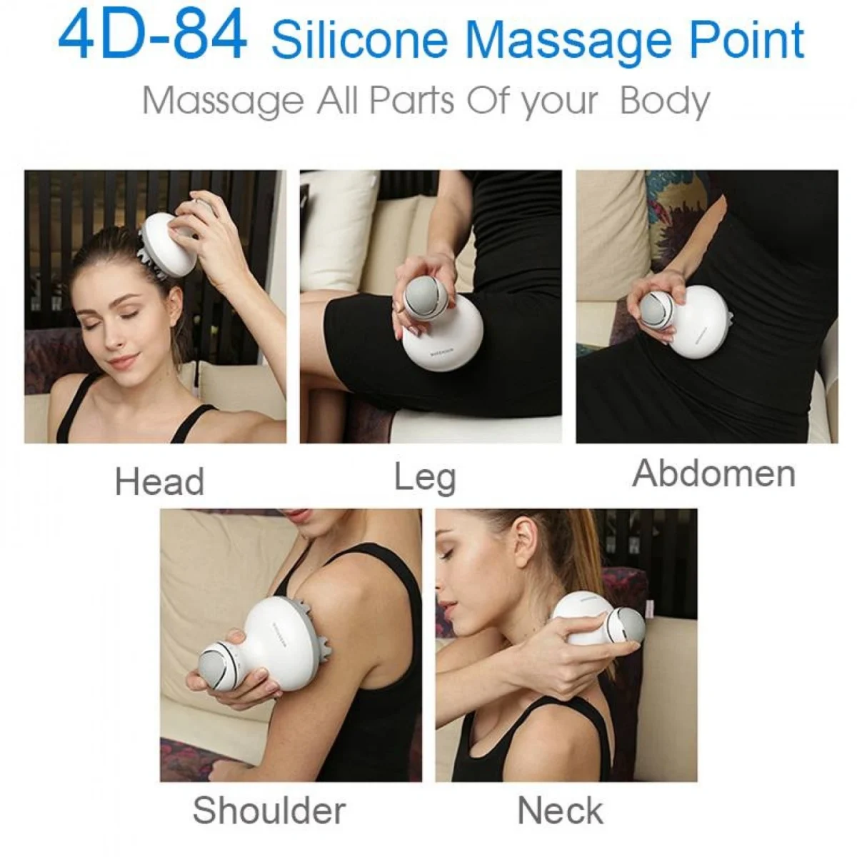 Φορητή Αδιάβροχη Συσκευή για Μασάζ Κεφαλής με 4D Κεφαλές - Καταπολέμηση Τριχόπτωσης - Smart Scalp Massage