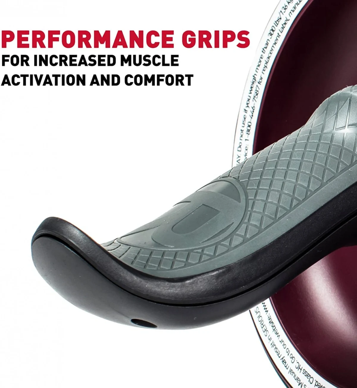 Ρόδα Εκγύμνασης Κοιλιακών - Abs Roller Μαύρο - Κόκκινο