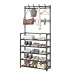 Μεταλλική Ραφιέρα Παπουτσοθήκη & Κρεμάστρα Εισόδου, Τουαλέτας Μπάνιου 168x80x26εκ