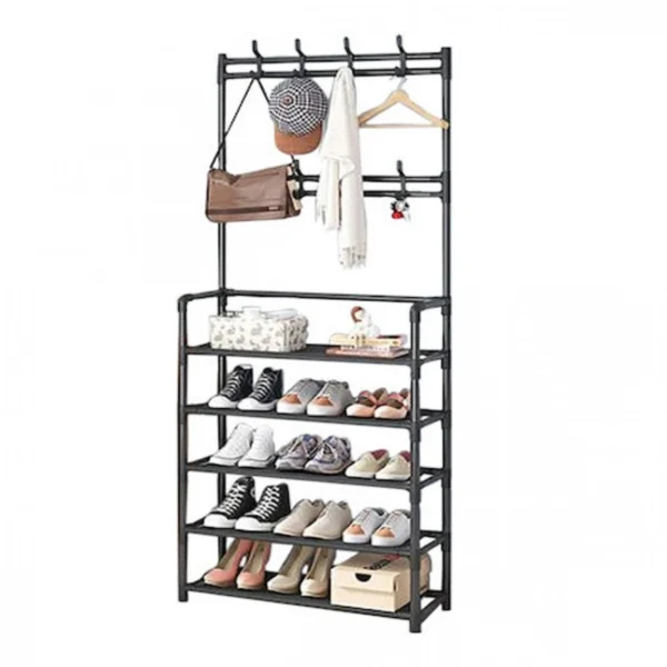 Μεταλλική Ραφιέρα Παπουτσοθήκη & Κρεμάστρα Εισόδου, Τουαλέτας Μπάνιου 168x80x26εκ