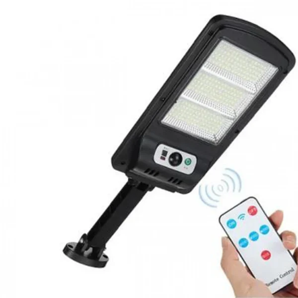Αδιάβροχος Ηλιακός Προβολέας 225 SMD LED - Φωτιστικό Δρόμου με Τηλεχειριστήριο, Ανιχνευτή Κίνησης, Φωτοκύτταρο & Φωτοβολταϊκό Πάνελ - W755-3