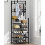 Μεταλλική Ραφιέρα Παπουτσοθήκη & Κρεμάστρα Εισόδου, Τουαλέτας Μπάνιου 168x80x26εκ