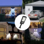 Αδιάβροχος Ηλιακός Προβολέας 225 SMD LED - Φωτιστικό Δρόμου με Τηλεχειριστήριο, Ανιχνευτή Κίνησης, Φωτοκύτταρο & Φωτοβολταϊκό Πάνελ - W755-3