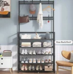 Μεταλλική Ραφιέρα Παπουτσοθήκη & Κρεμάστρα Εισόδου, Τουαλέτας Μπάνιου 168x80x26εκ