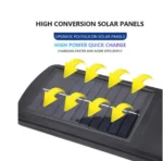 Αδιάβροχος Ηλιακός Προβολέας 6 COB LED 450W - Φωτιστικό Δρόμου με Τηλεχειριστήριο, Ανιχνευτή Κίνησης, Φωτοκύτταρο & Φωτοβολταϊκό Πάνελ W-756-6