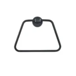 Μαύρος Ματ Τετράγωνος Κρίκος Πετσετών Μπάνιου 26477