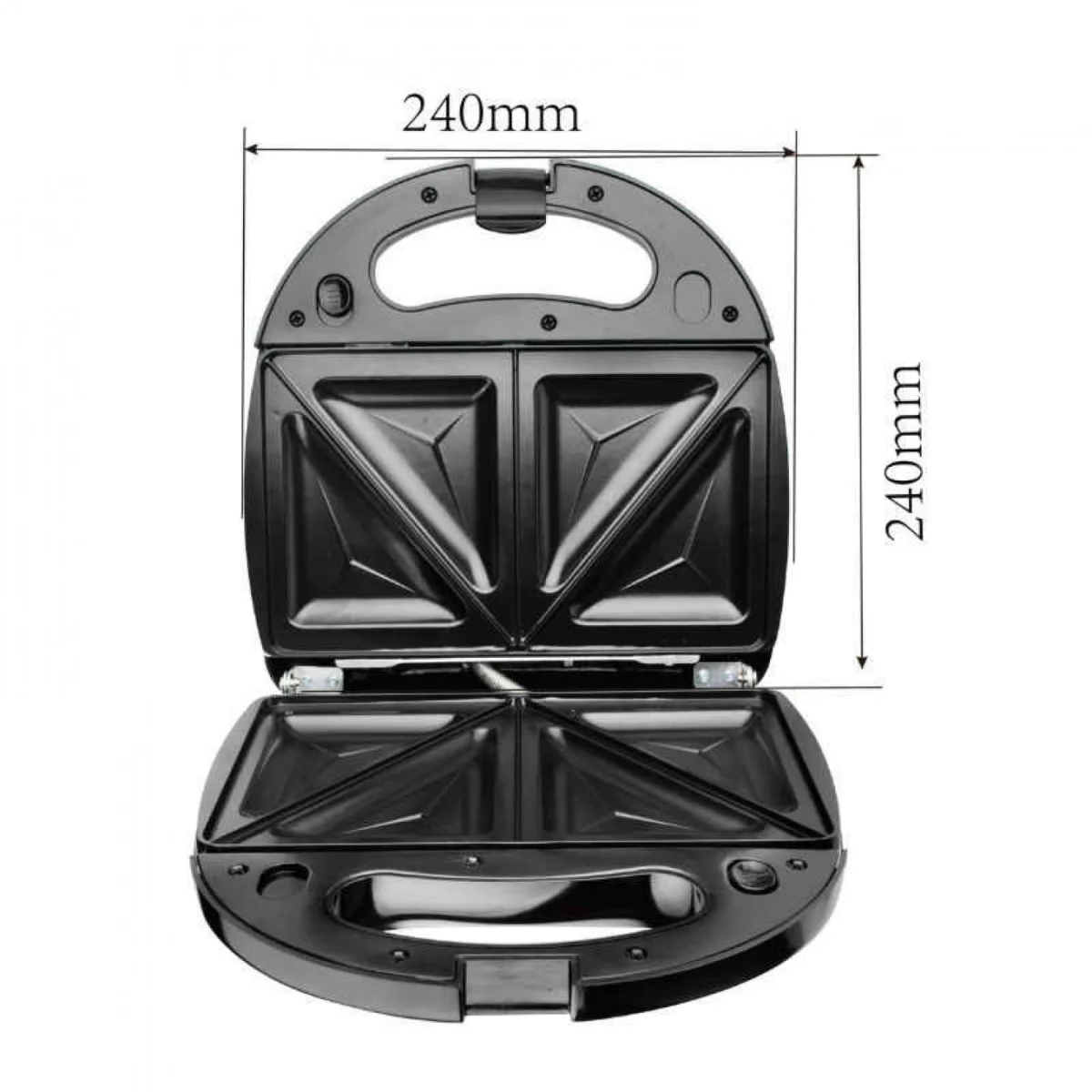 DSP® Τοστιέρα 3 - 1 με Αποσπώμενες Αντικολλητικές Πλάκες για Βάφλες & Γκριλ 750W - Sandwich Maker KC1049 - Inox