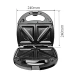 DSP® Τοστιέρα 3 - 1 με Αποσπώμενες Αντικολλητικές Πλάκες για Βάφλες & Γκριλ 750W - Sandwich Maker KC1049 - Inox