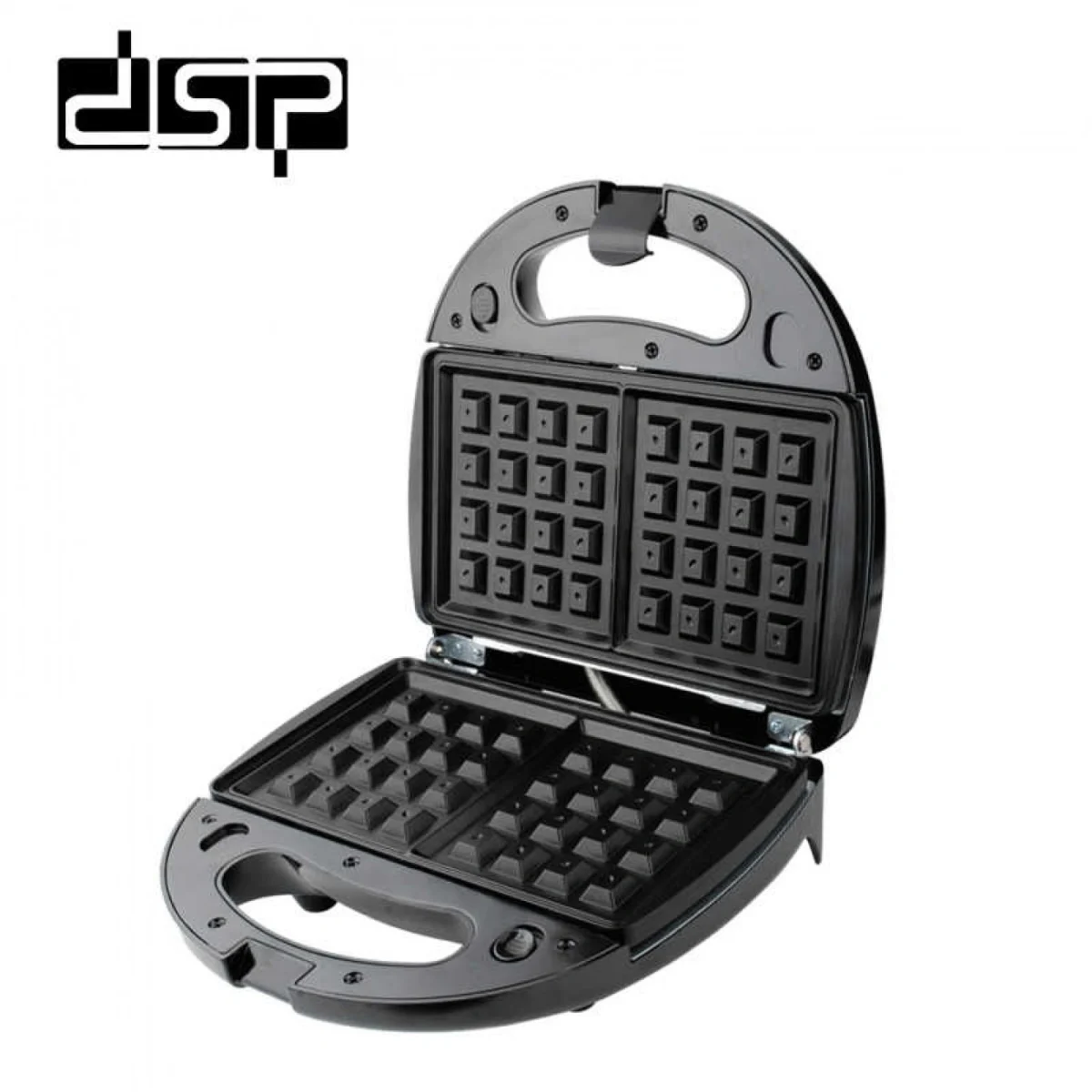 DSP® Τοστιέρα 3 - 1 με Αποσπώμενες Αντικολλητικές Πλάκες για Βάφλες & Γκριλ 750W - Sandwich Maker KC1049 - Inox